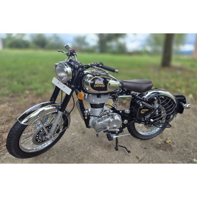 Maquette Royal Enfield CLASSIC 1/3 Chrome noir