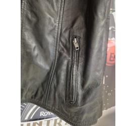 BLOUSON CUIR FEMME NOIR ROYAL ENFIELD