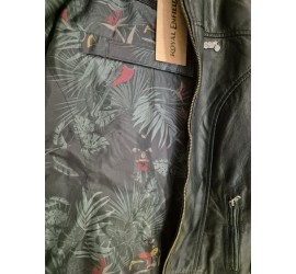 BLOUSON CUIR FEMME NOIR ROYAL ENFIELD
