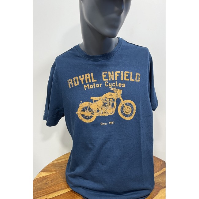 T-Shirt ROYAL ENFIELD Classic Lino Bleu